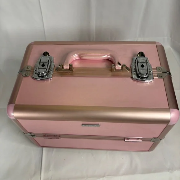 Sephora Professional Pink Metro Travel Train Hard Case Cosmetic Organizer W/KEY - Picture 4 of 16